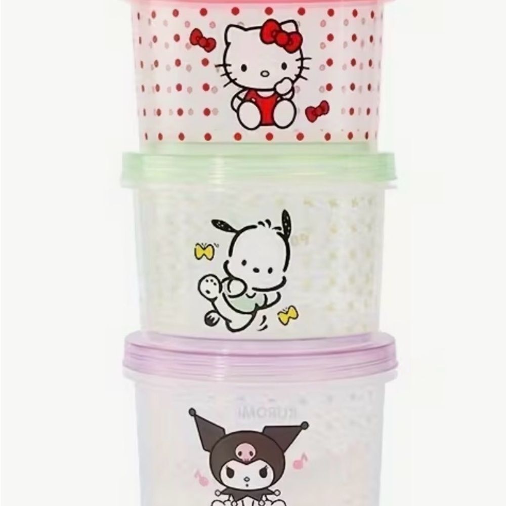 Hello Kitty & Sanrio Stackable Plastic Containers - 3